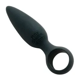 10,8 x 2,5 cm – Something Forbidden – Buttplug mit Fingergriff – black