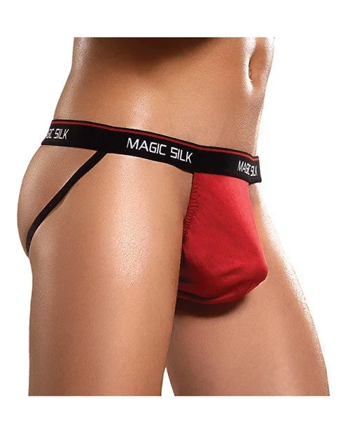 100% Silk Jock Red