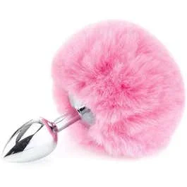 14 x 2,6 cm Zenn Deluxe Fluffy Bunny Tail pink | AKTION
