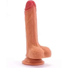 18,0 x 3,3 cm Lovetoy 7″ Dual-Layered Silicone Nature Cock Dildo flesh