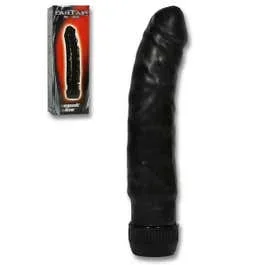 18,5 x 3,7 cm Latex Vibrator Orgasmic Lover schwarz | AKTION