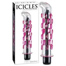 19,5 x 3,3 cm Glasdildo / Glasvibrator – Icicles No.19 | AKTION