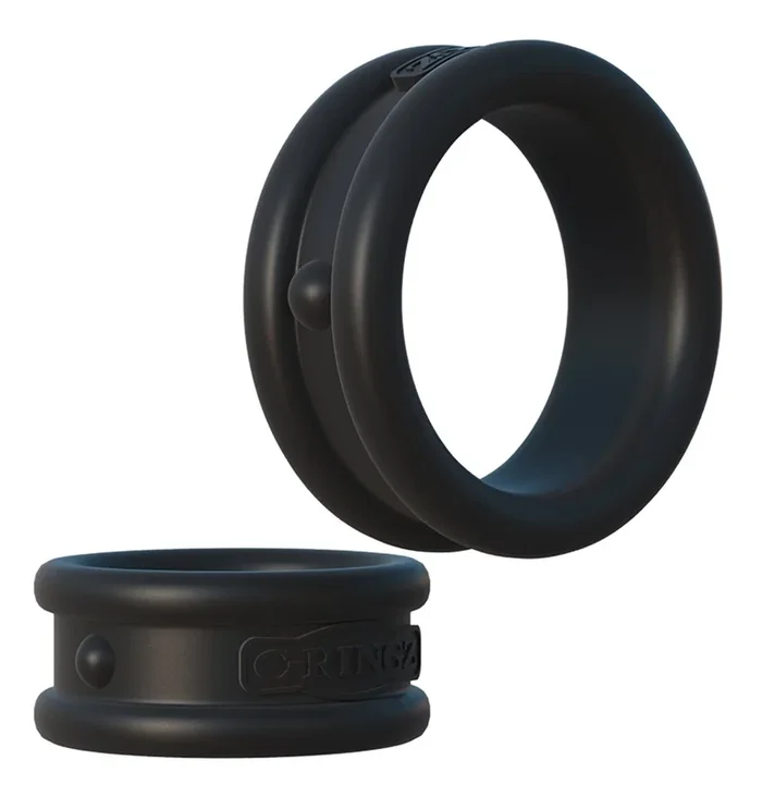 2-teiliges Set Hoden-Penisringe „Max-Width Silicone Rings“ Fantasy C-Ringz