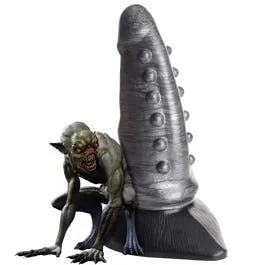 21 x 7,6 cm – Beastly Tapered Bumpy Dildo – grey/black