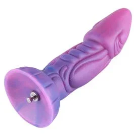 22 x 6,1 cm – Pink Nebula Pulse – Dildo mit Saugnapf – KlicLok – pink/purple