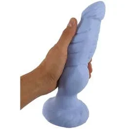 25 x 4 – 7 cm – FLEISCHER Germany Silicone Animal Alien Dildo / Buttplug – light blue | AKTION