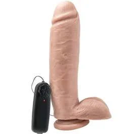 27 x 6 cm ToyJoy Get Real Dildo 10 inch with balls with vibration flesh
