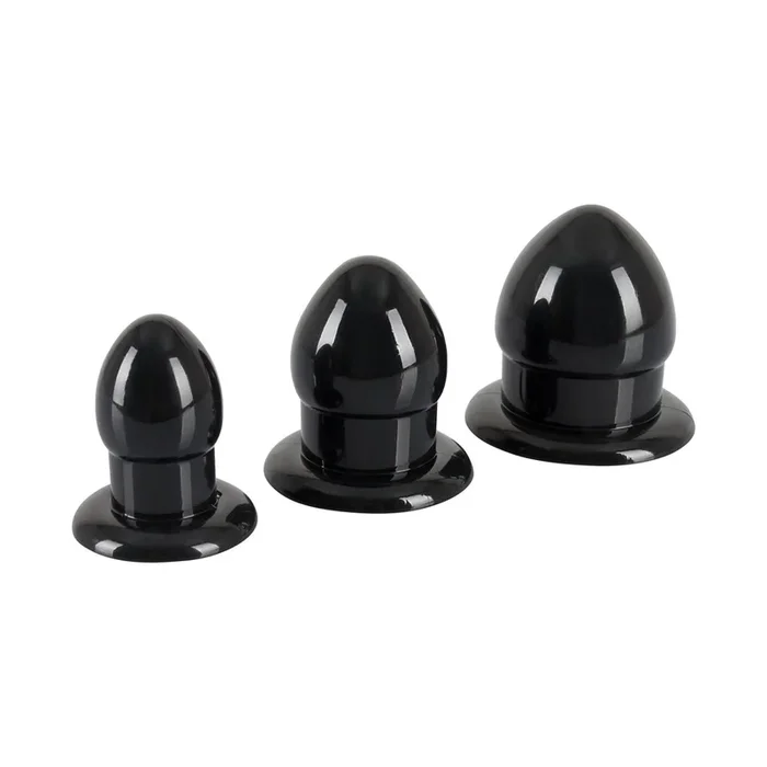 3-teiliges Analplug-Set – Schwarz