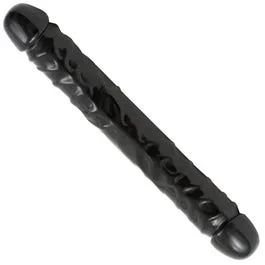 30 x 3,7 cm Doc Johnson Jr. Veined Double Header Bender Doppeldildo black | AKTION