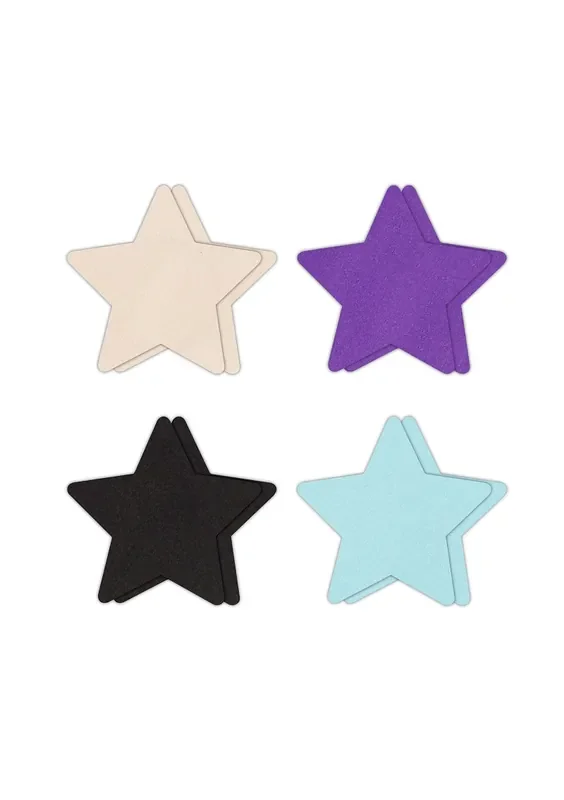 4 Paar farbige Nippelsticker Stern I