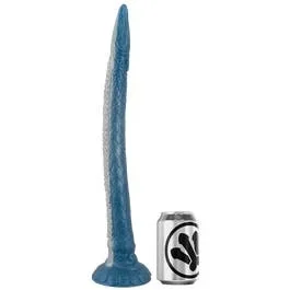 45 x 5,1 cm – Beasty Cocks – Eel of Ecstasy – Analsnake mit Saugnapf – blue/silver