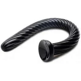 51 x 3,9 cm Dildo / Plug – Hosed Spiral Anal Snake black