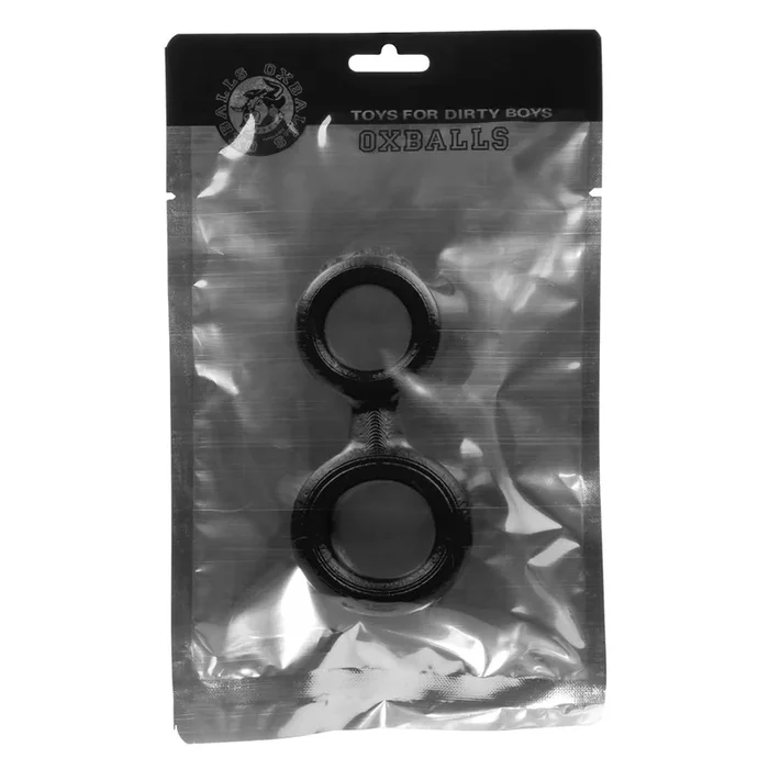 8-Ball Cockring With Attached Ball Ring Oxballs – Black