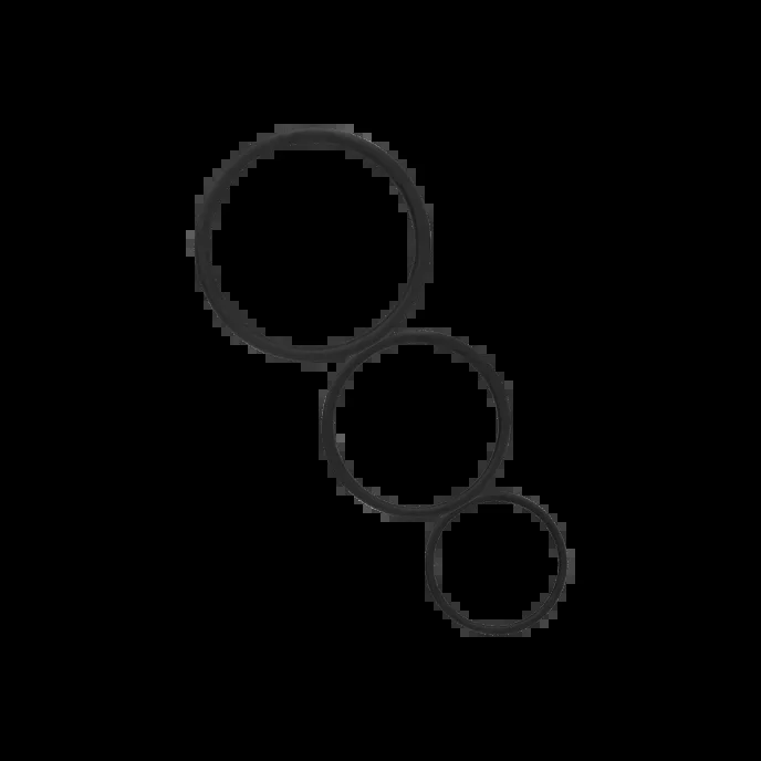 ‚Flat Cockring Set‘, 3 Teile