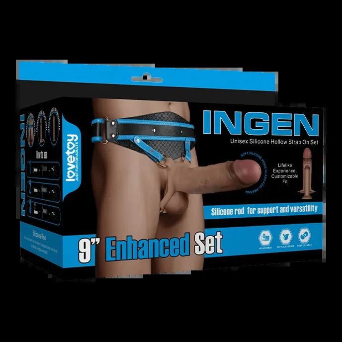 ‚INGEN – Unisex Silicone Hollow Strap On Set L-XXL‘, 23 cm