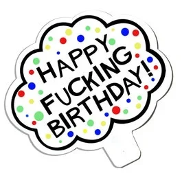 „Happy F*cking Birthday“ – Anlasskerze