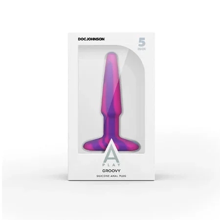 A Play 5′ Goovy Silicone Anal Plug – Multicolor/Pink