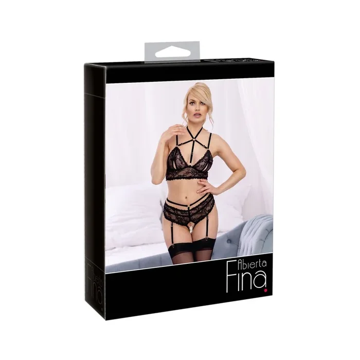 Abierta Fina – »BH Set« – Schwarz