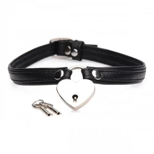Abschließbares Choker-Halsband »Heart Lock«