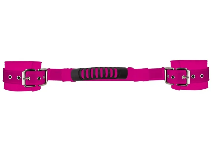 Adjustable Leather Handcuffs – Pink
