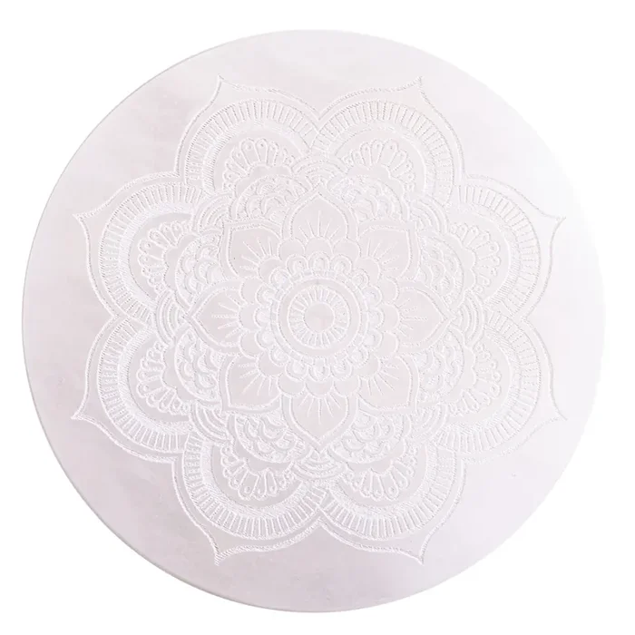 Alabasterhalter rundmit Mandala