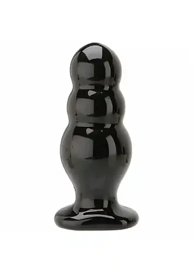 Analdildo mit Wölbungen schwarz
