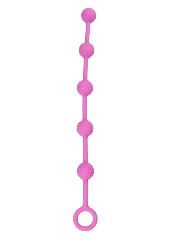Analperlen Pink gerippt M
