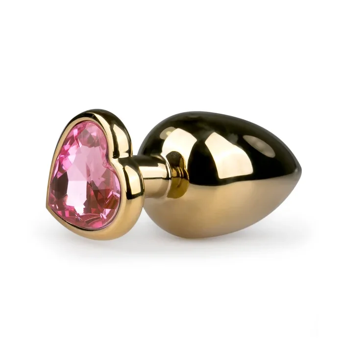 Analplug aus Metall No.8, Gold/Rosa