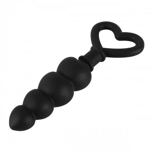 Analplug »Heart & Beads« aus Silikon