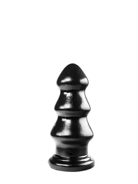 Analplug in dreifacher Pagoden-Form – schwarz