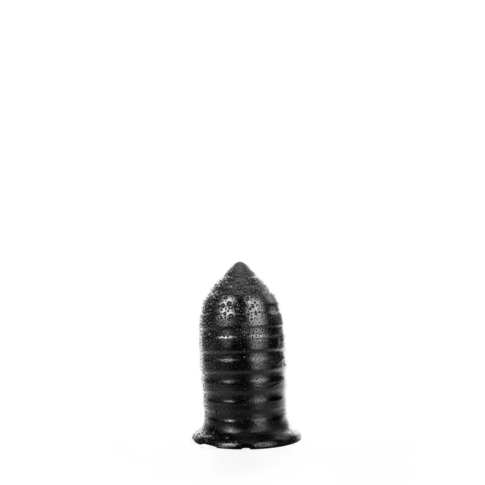 Analplug mit Rillen schwarz
