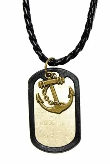 Anhänger – Dogtag mit Anker