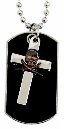 Anhänger – Hundemarke mit Kreuz