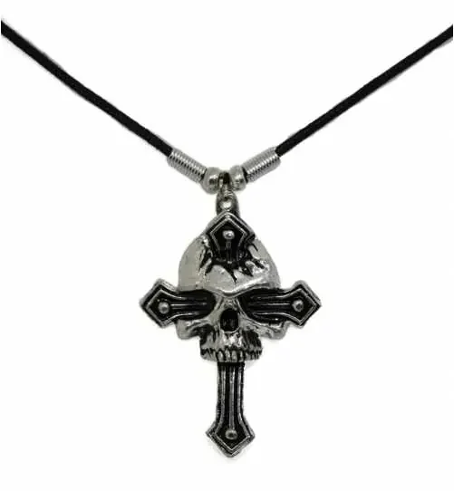 Anhänger – Kreuz mit Totenkopf