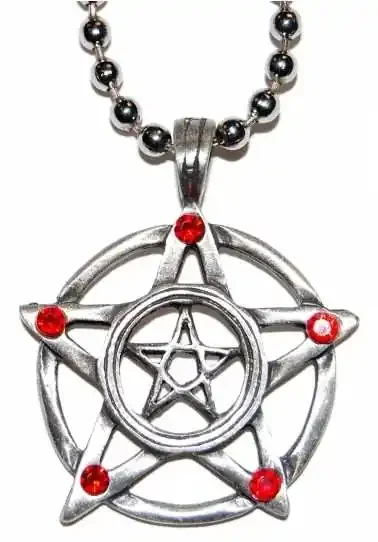 Anhänger – Pentagramm mit Steinchen