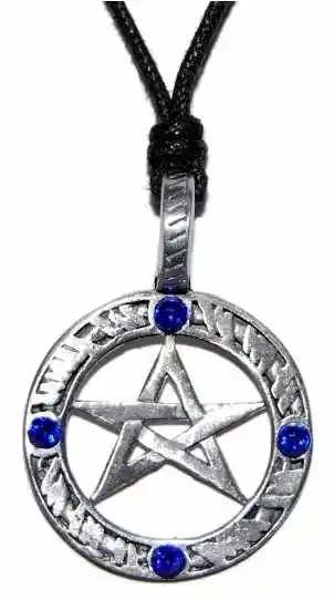 Anhänger – Pentagramm mit Steinen