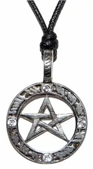 Anhänger – Pentagramm mit Steinen
