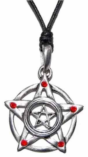 Anhänger – Pentagramm mit Steinen