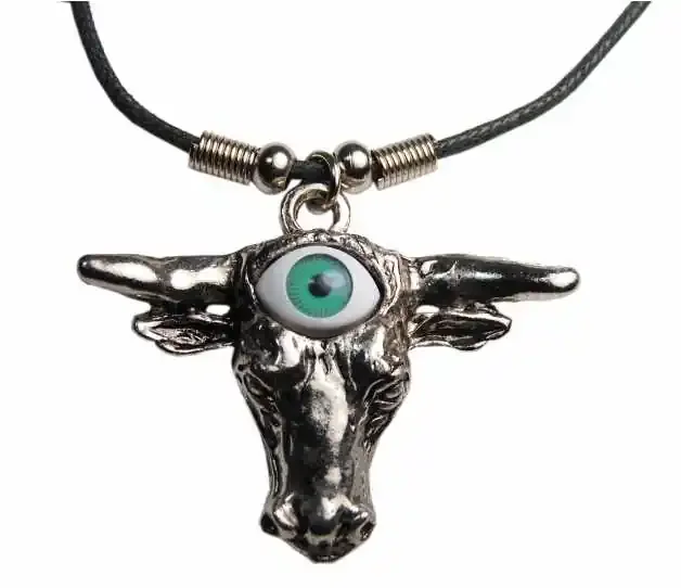 Anhänger – Stierkopf mit Auge (Farbe Blau)