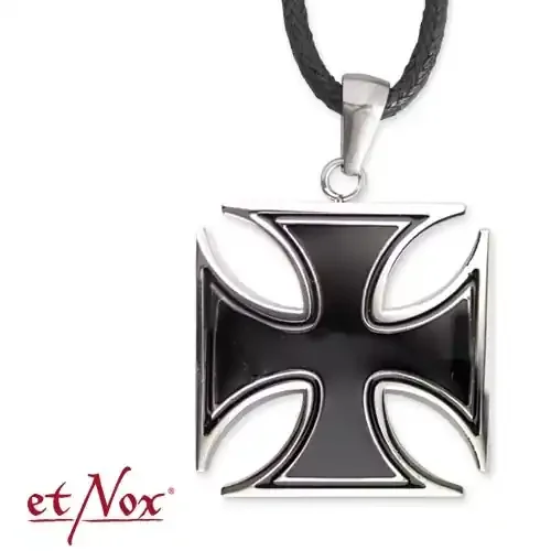 Anhänger ‘Black Iron Cross‘ Edelstahl