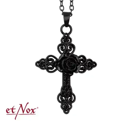 Anhänger ‘Black Rose Cross‘