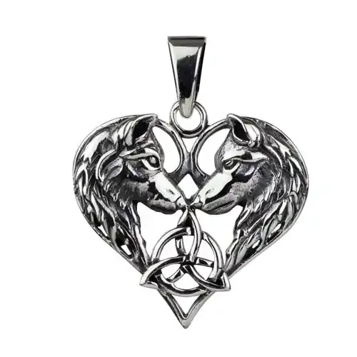 Anhänger ‘Wolfsherz‘ 925 Silber