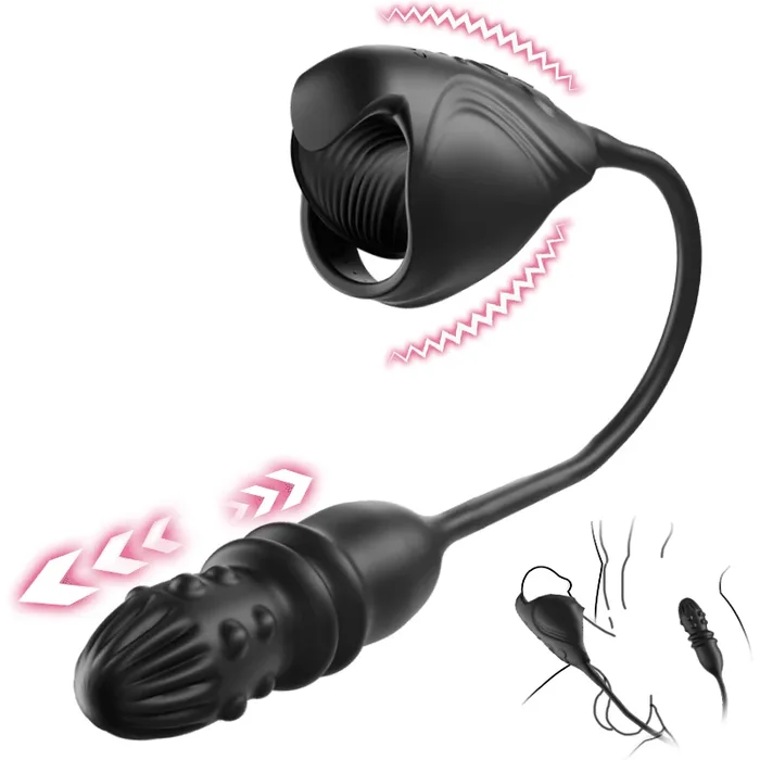 Asher Stoßender Prostatamassager Vibrations-Penisvibrator Analspielzeug für Paare