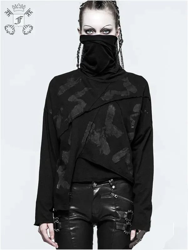 Asymmetrischer Patchwork-Pullover