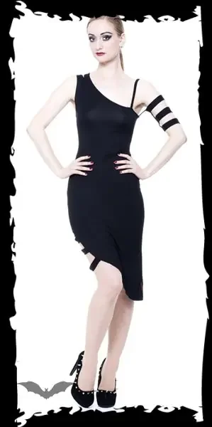 Asymmetrisches Kleid im Bondage-Look