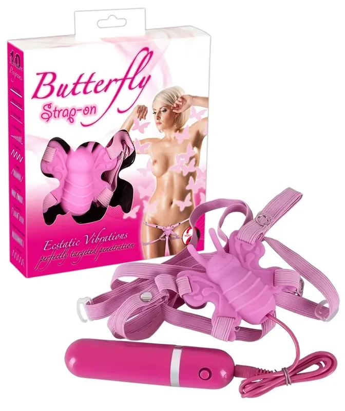 Auflegevibrator in Pink mit Bändchen