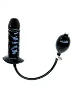 Aufpumpbarer Dildo aus Latex ohne Füllung