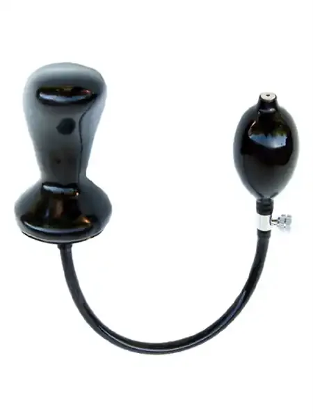 Aufpumpbarer G-Plug aus Latex mit Füllung