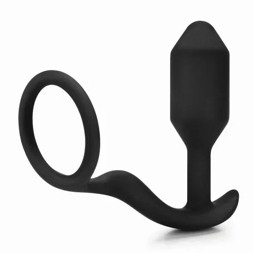 b-Vibe Snug & Tug Silikon-Analplug mit Penisring