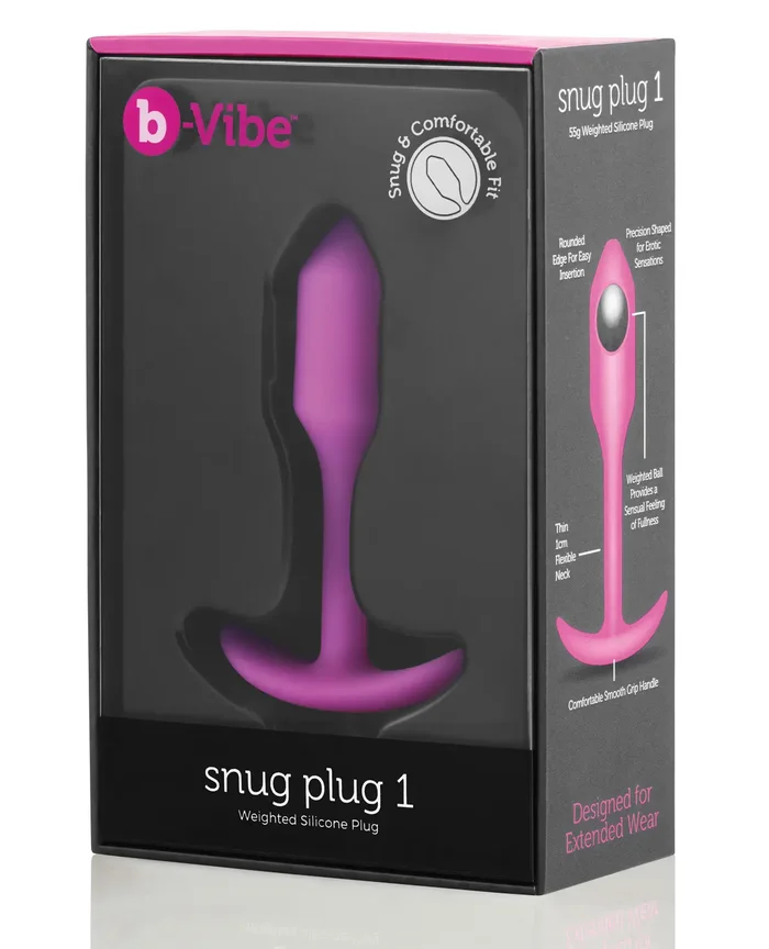 b-Vibe Weighted Snug Plug 1 – .55 g Fuchsia